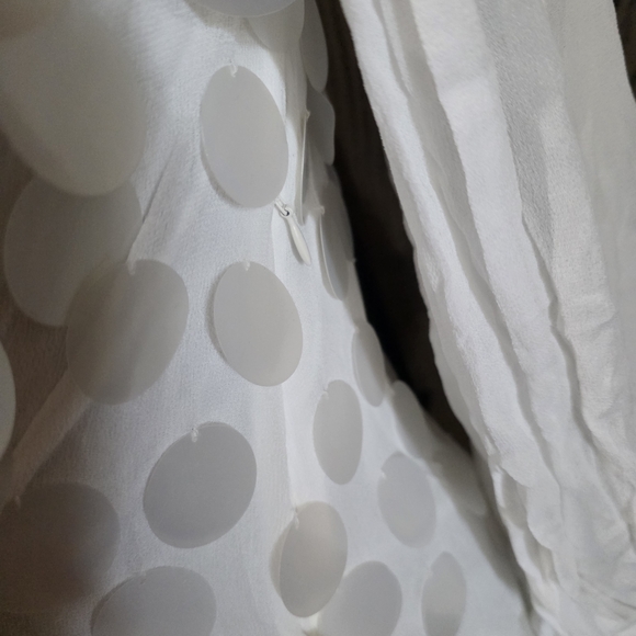 BHLDN White Mini Dress with Silver Accents - Picture 4 of 4